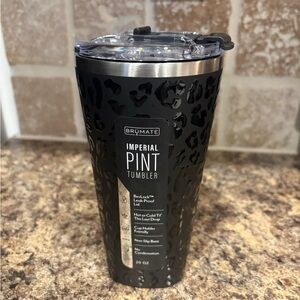 Brumate Imperial Pint Tumbler - Black Onyx Leopard